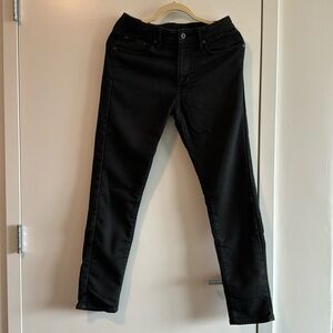 Uniqlo Black EZY Ultra Stretch Jeans, Slim, Tapered, Middle Rise, 30 waist
